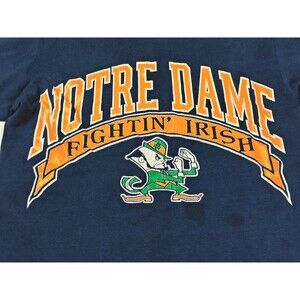 Notre Dame Fighting Irish Single Stitch Tshirt M Logo 7 USA Vintage 80s 5050